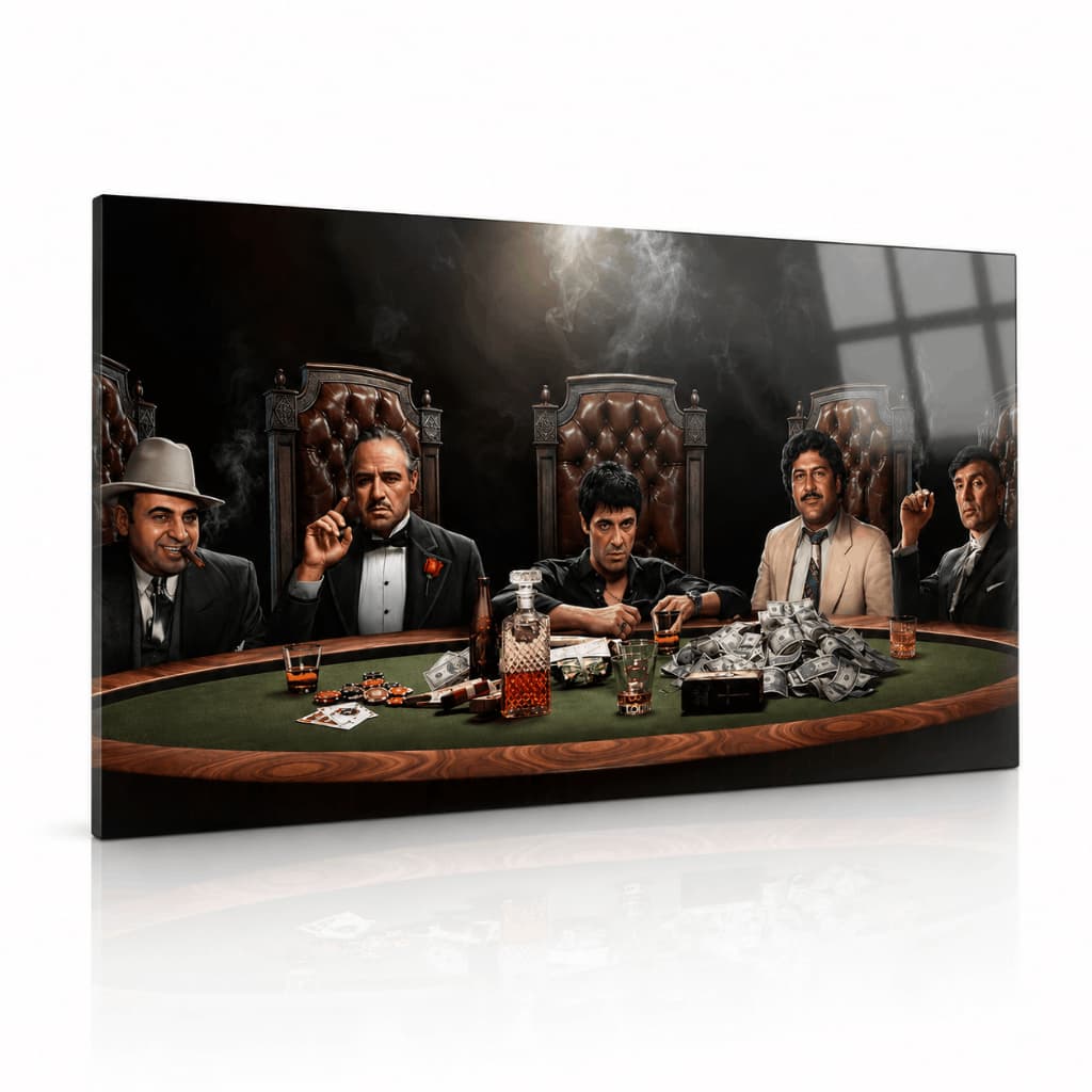 Quadro Decorativo Clássicos da Máfia Poderoso Chefão Scarface Narcos Arte Premium Decoração Sala Escritório Bar