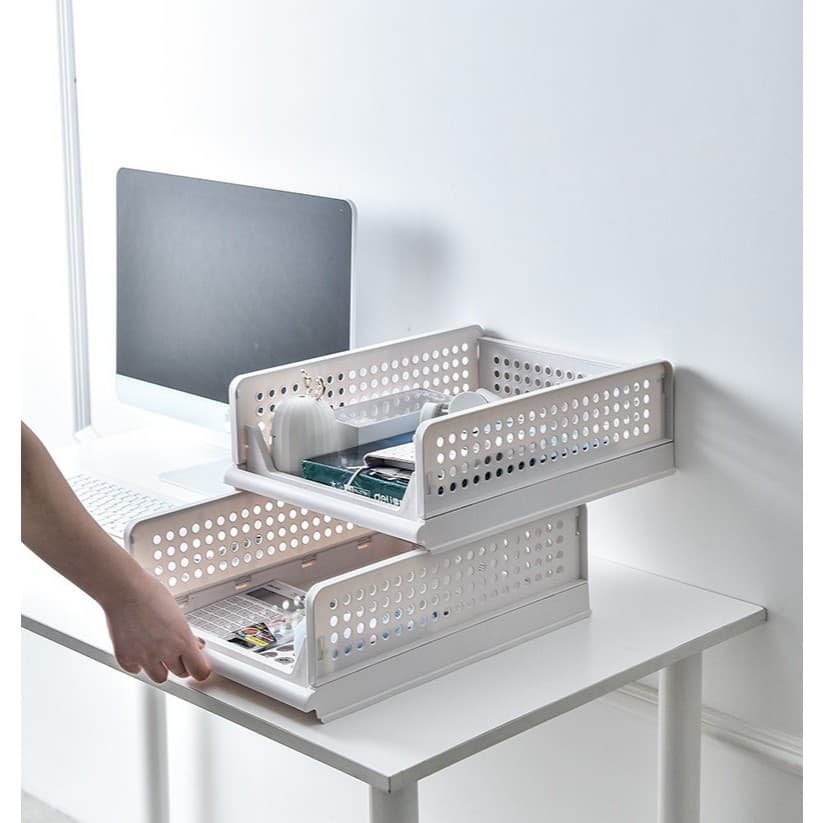 Caixa Organizadora Dobrável Gaveta PEQUENA/GRANDE – Organizador para Roupas, Armário e Guarda-Roupa