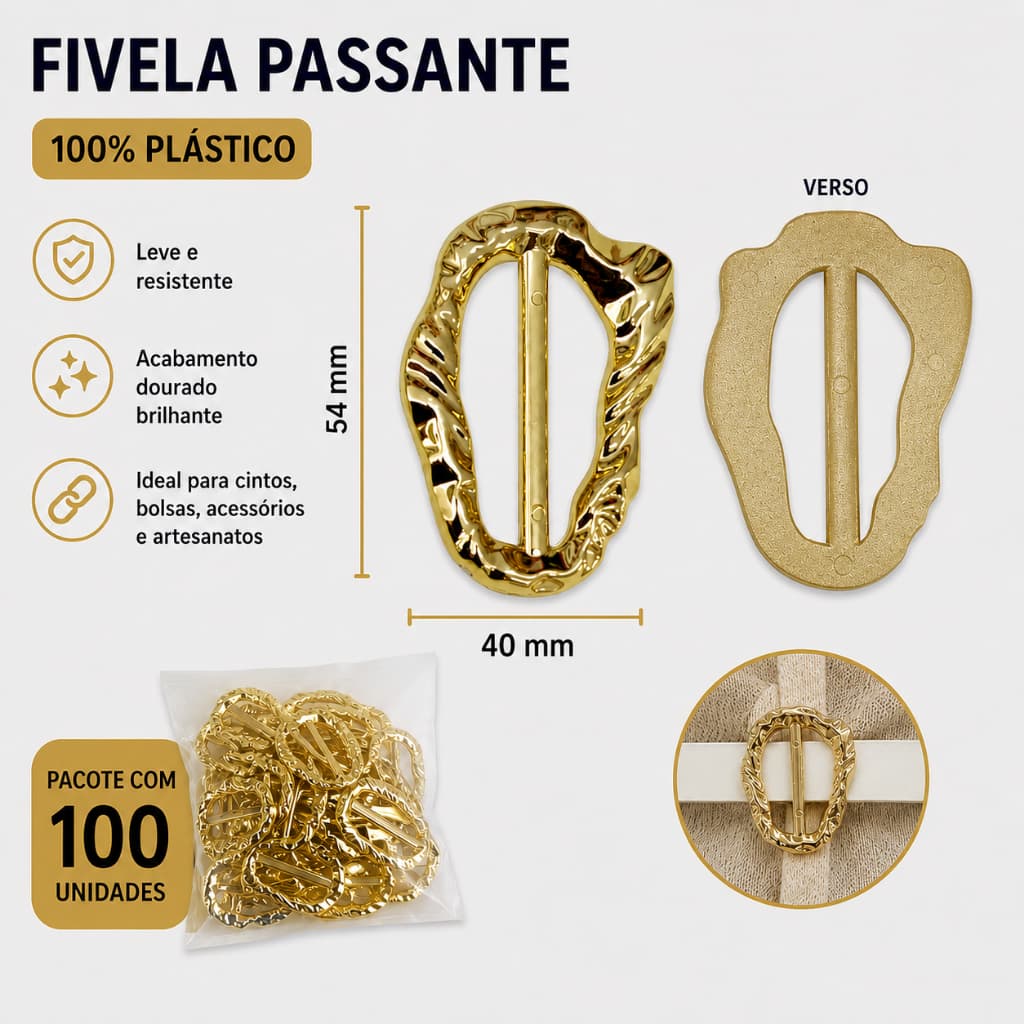 FIVELA PASSANTE DE PLÁSTICO 40MM X 54MM