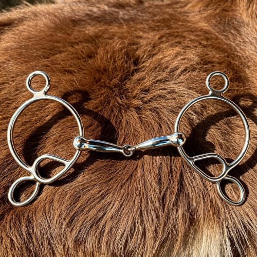 Bridão De Argola Colt Gota Liso Inox Bocal Grosso Em Ferro