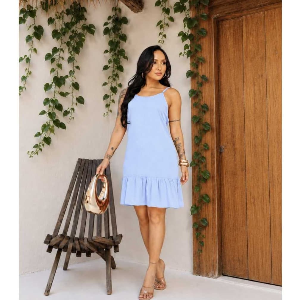 Vestido Femenino Alçinha Soltinho BASICO Tecido Leve e macio Premium Viscolinho Moda Verão