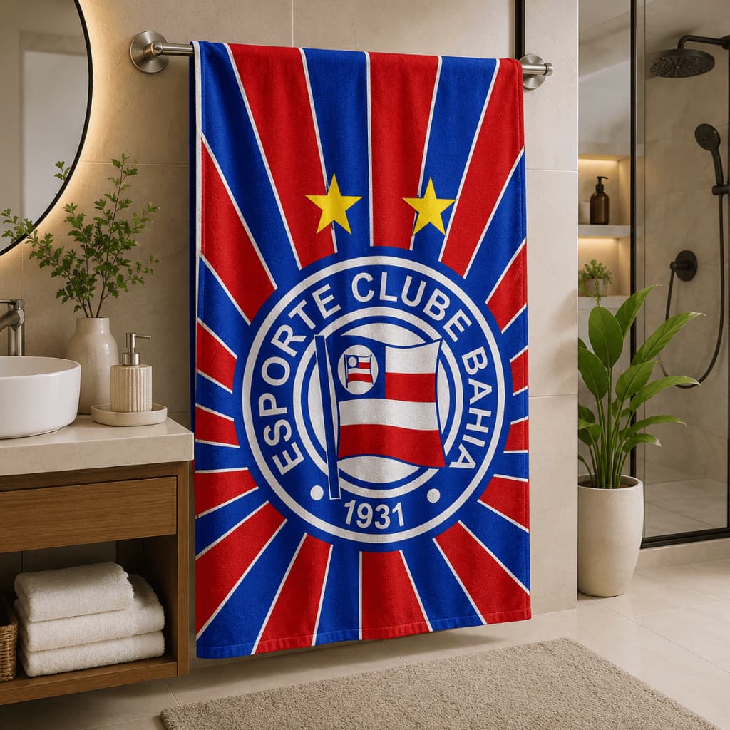 Toalha de Banho Estampadas Time de Futebol Absorção 100%