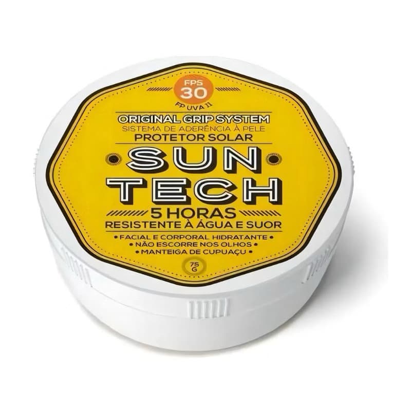 Protetor Solar Sun Tech FPS 30 75 g Resistente à Água e Suor esportivo