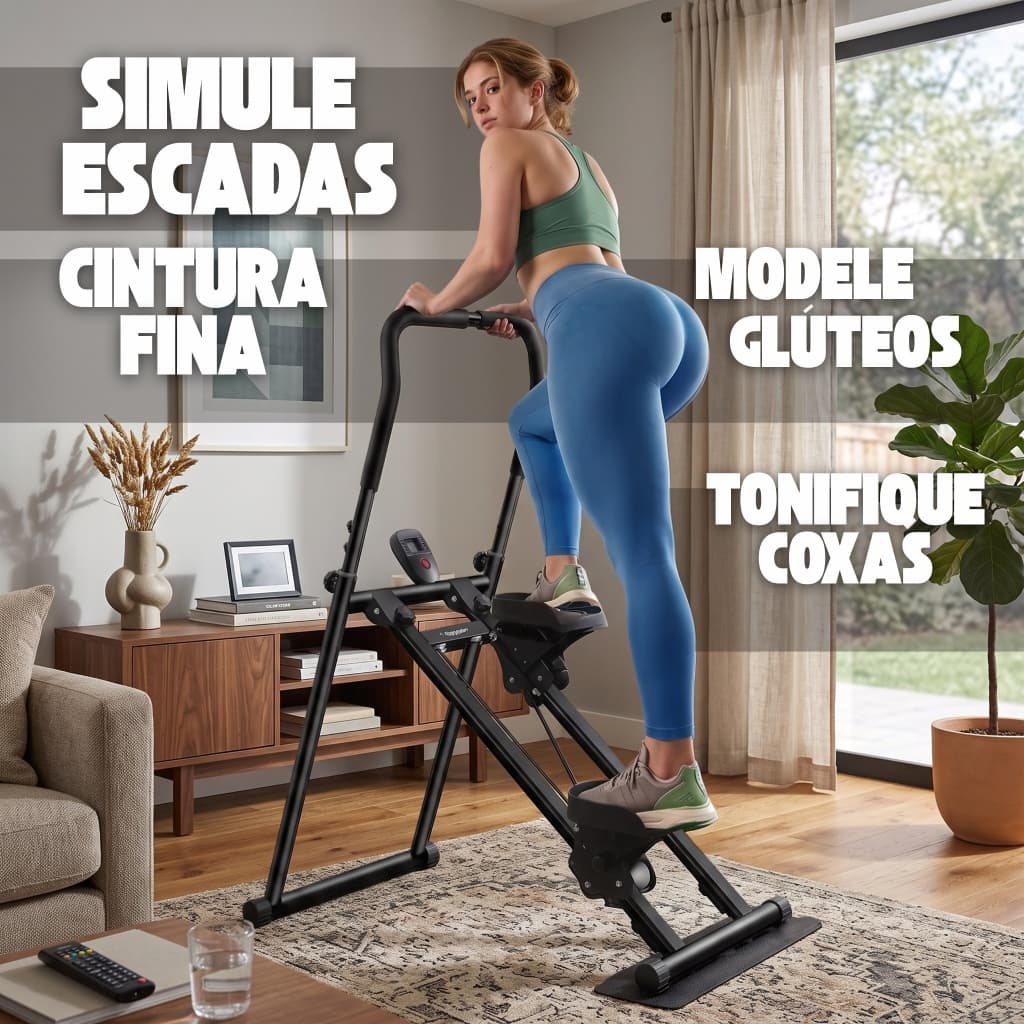 Aparelho de Ginástica Simulador de Escada Caminhada Eagle Force Para Glúteos Coxas e Cintura