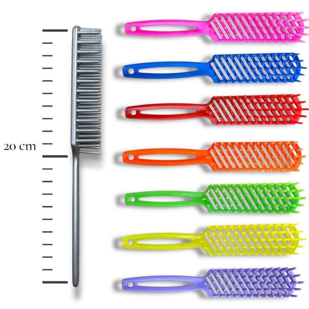 Kit 60,40,30 e 20 Pentes Escova Reta Jacaré – Compacta Funcional e Portátil, Perfeita para Cabelos Lisos, Cacheados