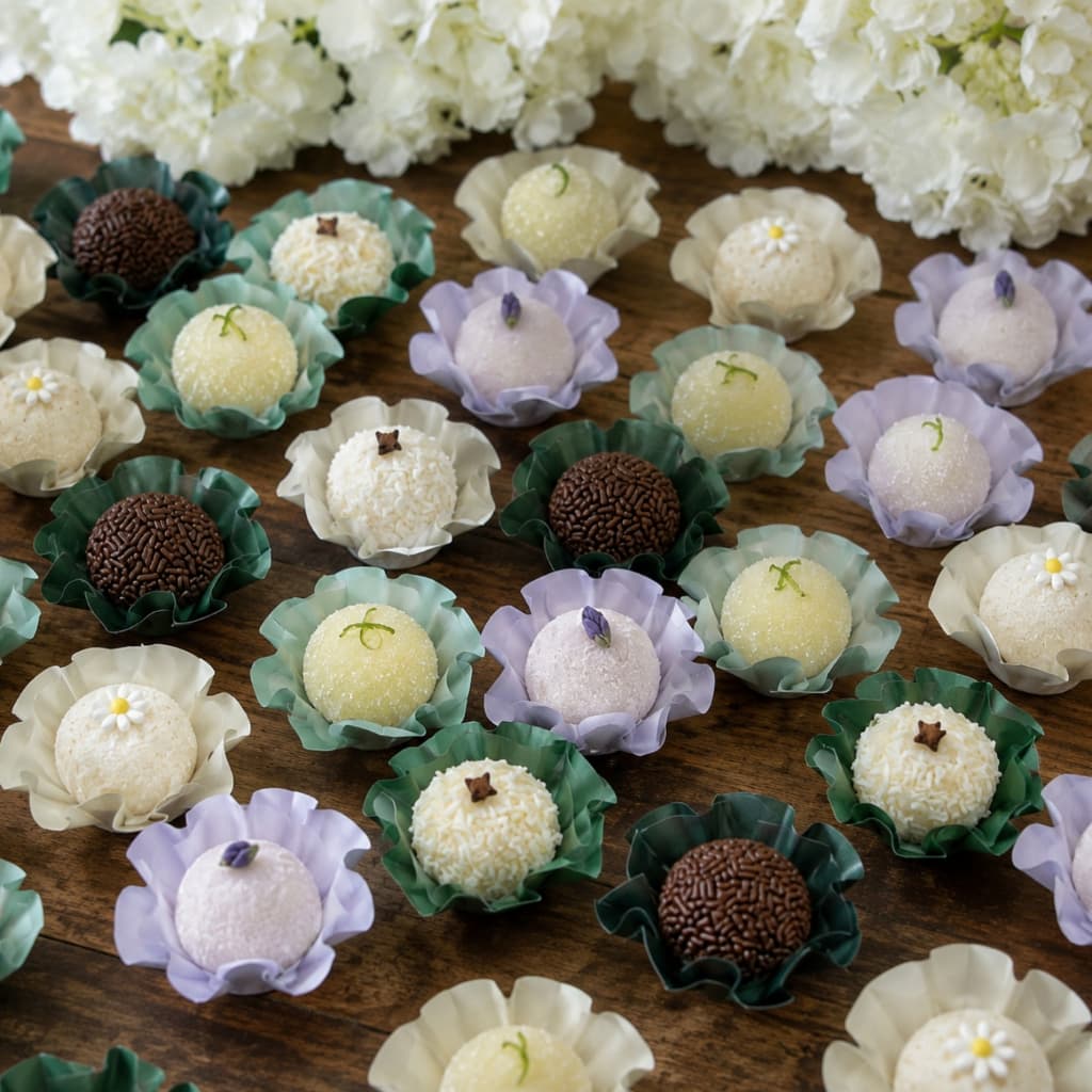 Forminhas Flor Luxo para Doces Finos - 80 Unid | Casamento, Festa, Batizado