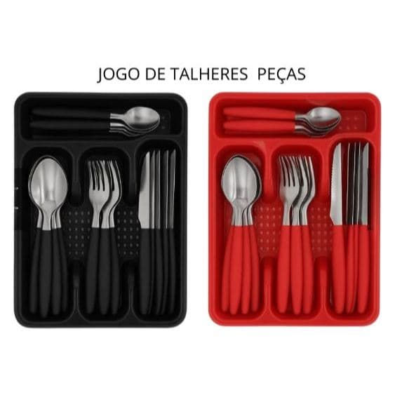 Jogo De Talheres 25 Pçs Jogo De Facas Inox Conjunto De Talheres Faqueiros Faca Garfo Colher