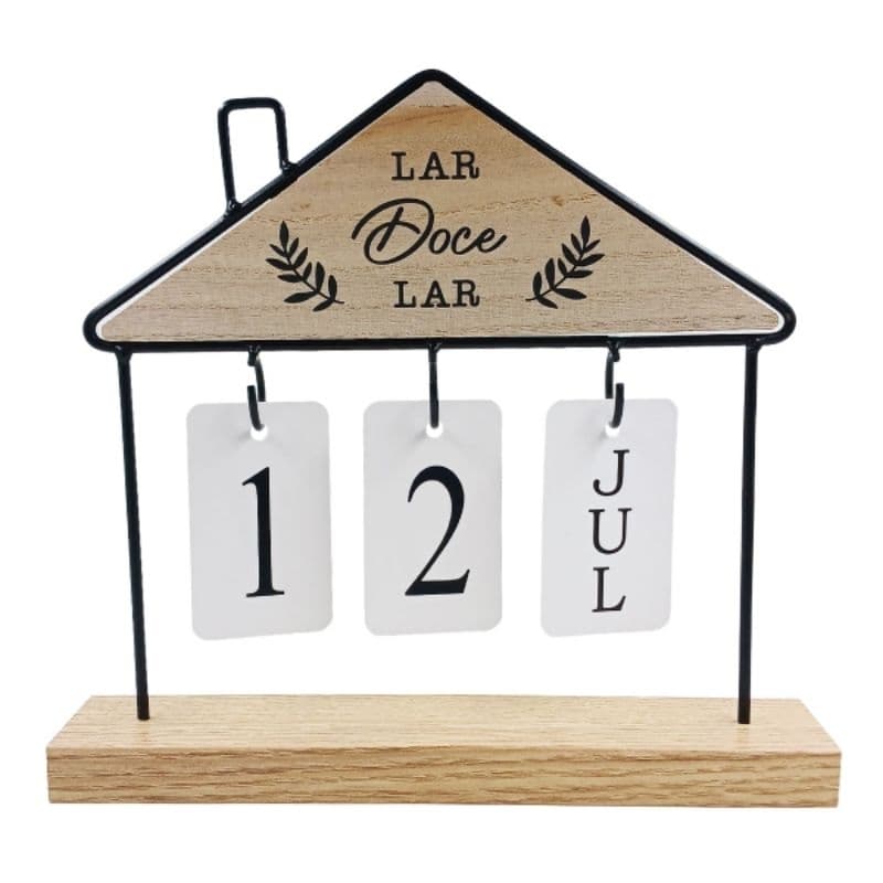 Calendário Decorativo 24x21cm em MDF Interponte