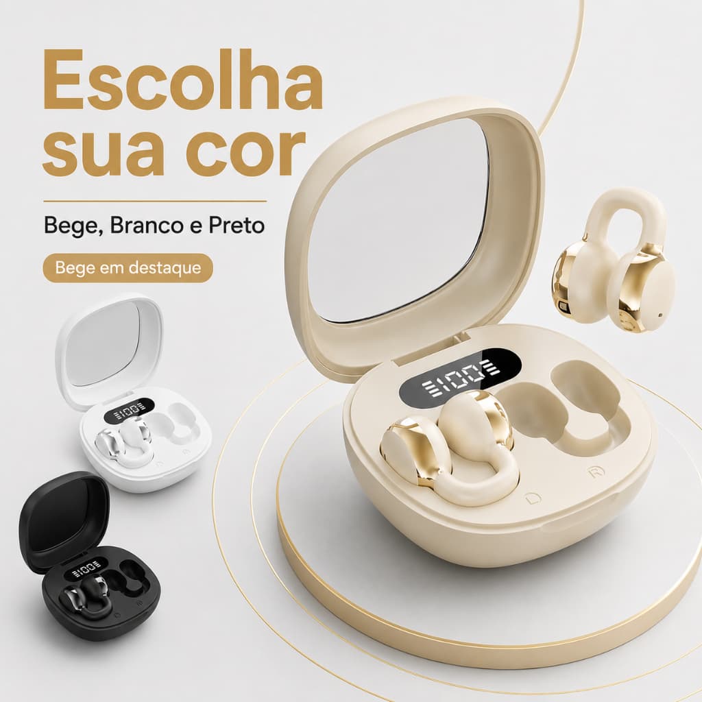 2026 X31 Fone de ouvido sem fio Bluetooth OWS com clipe de ouvido estéreo sem fio
