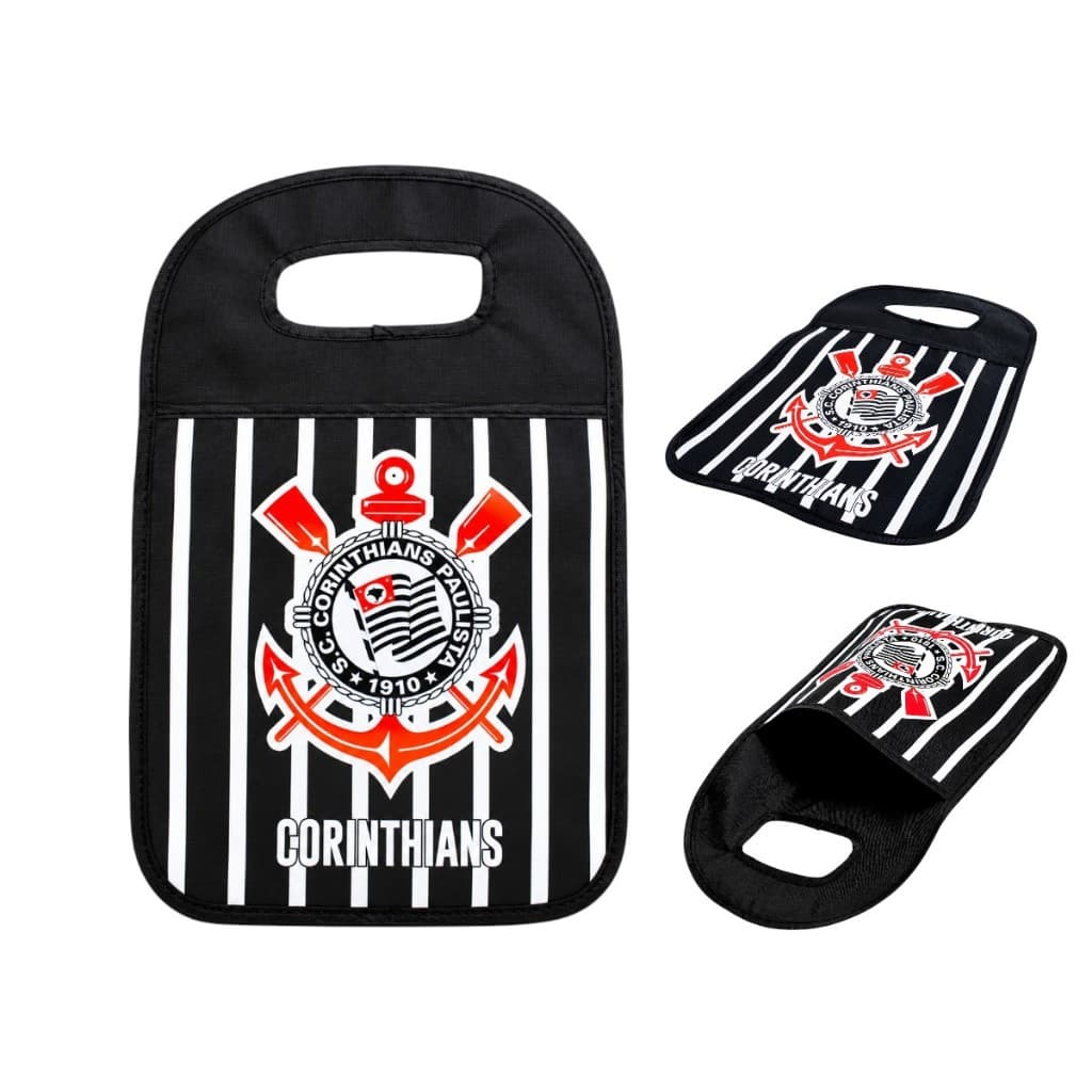 Lixeira Automotiva Oficial Corinthians Porta Lixo para Carro Impermeável Licenciada