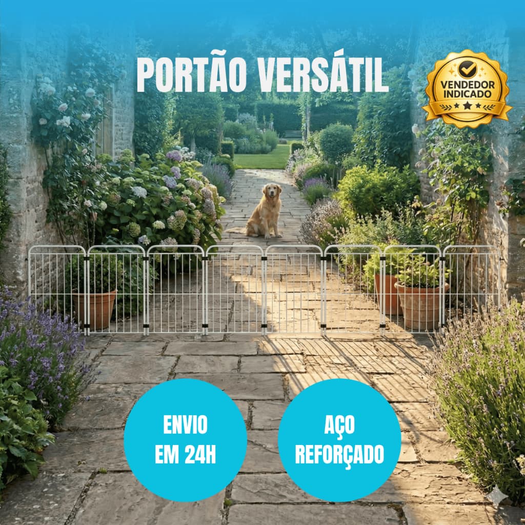 Portão Pet Ajustável para Casas e Apartamentos