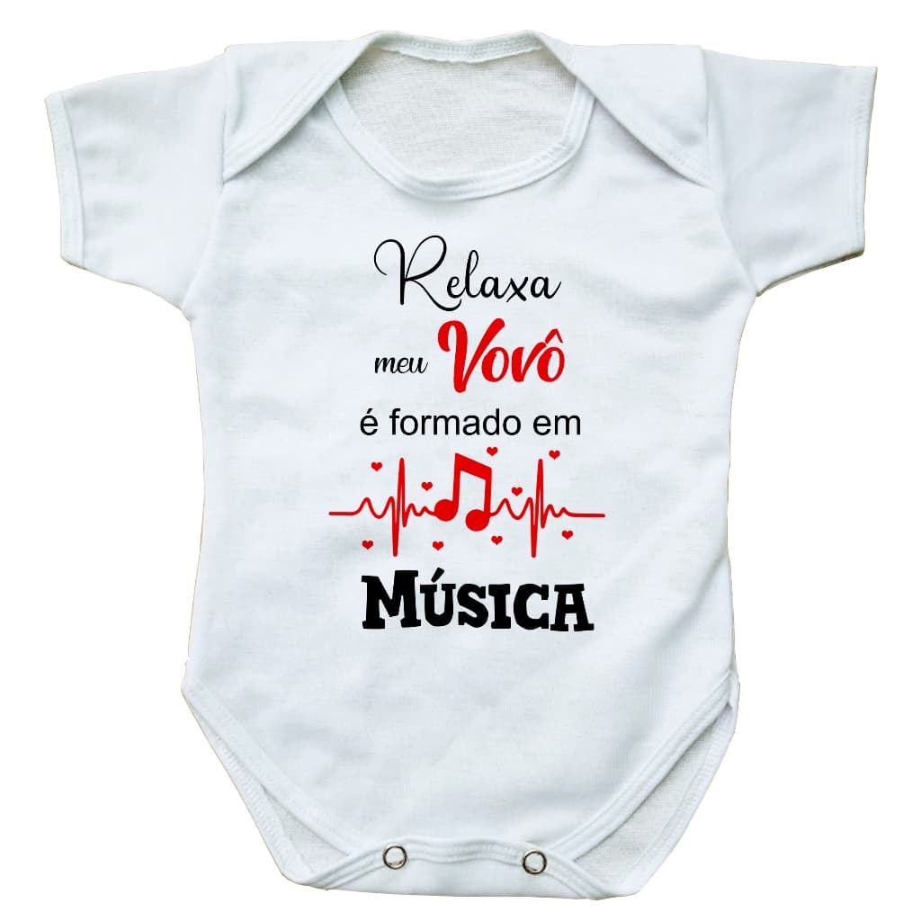 body bebe roupinha infantil relaxa meu vovô é formado em musica presente profissão bore bori