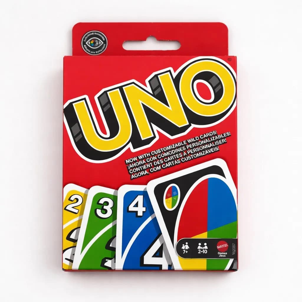 Jogo de Cartas Uno com 108 Cartas Duráveis para Todas as Idades