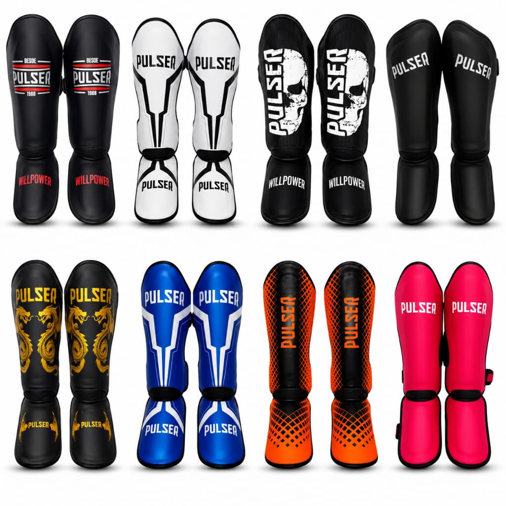 Par Caneleira PU Protetor Muay Thai Thunder Pulser