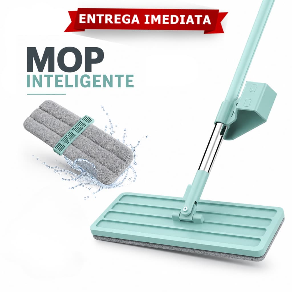 Esfregão Mop Inteligente 360 Flat Lava e Seca
