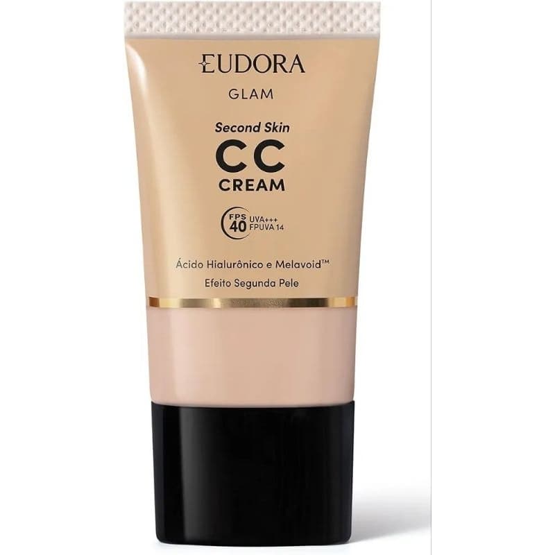 CC Cream Eudora Glam Second Skin Cor 0 30ml