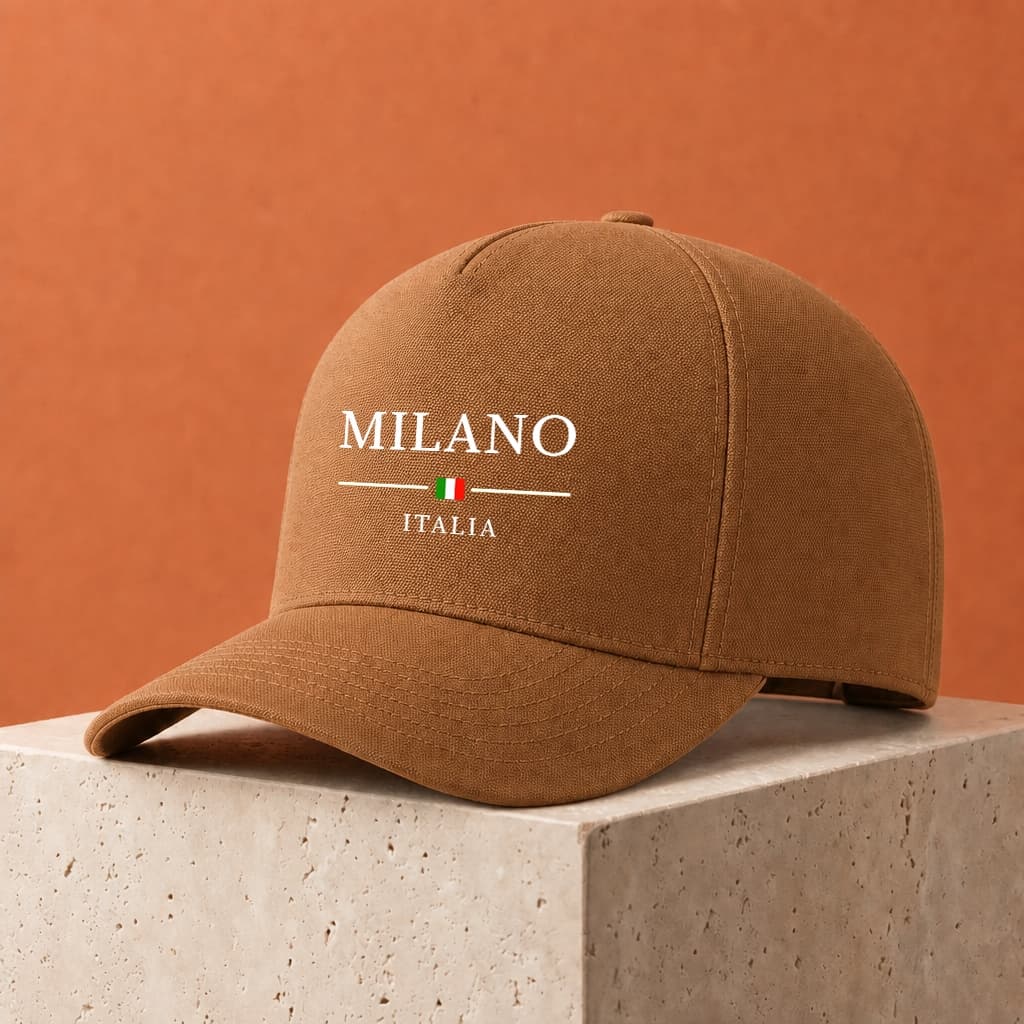 Boné Masculino Country Trucker Caramelo Texas Aba Curva Ajustável Premium Milano Itália Regulável