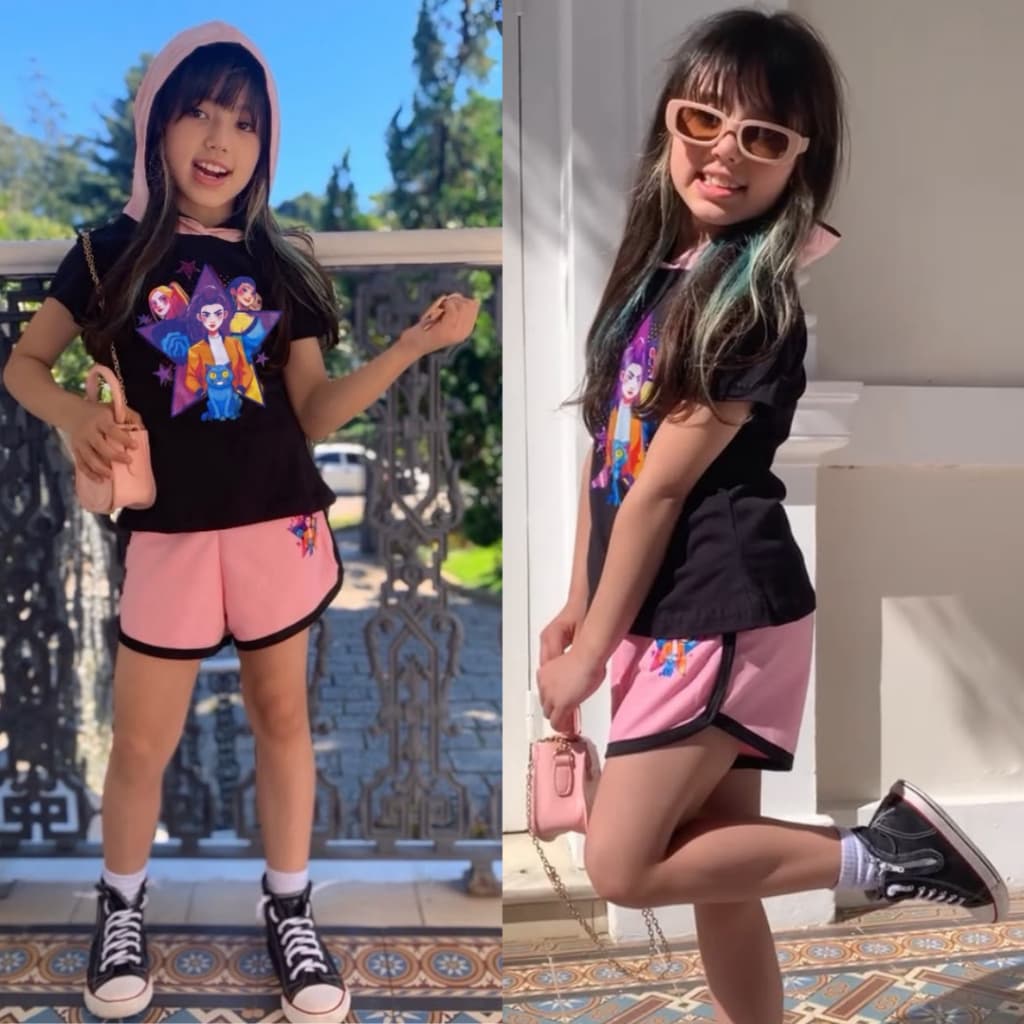 Conjunto Infantil Menina Personagem Lançamento do 4 ao 12 anos