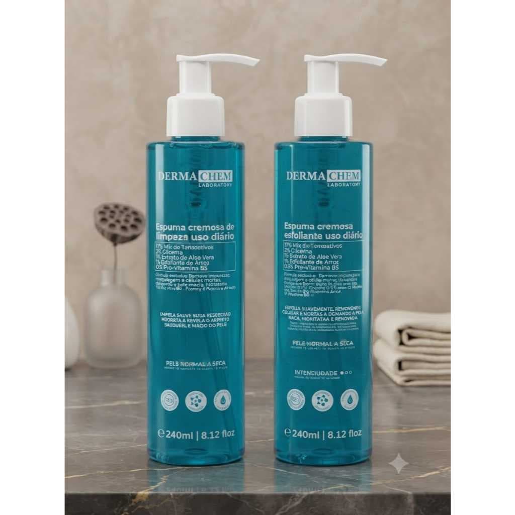Kit Espuma Cremosa Dermachem Facial com Hidratação e Limpeza Suave