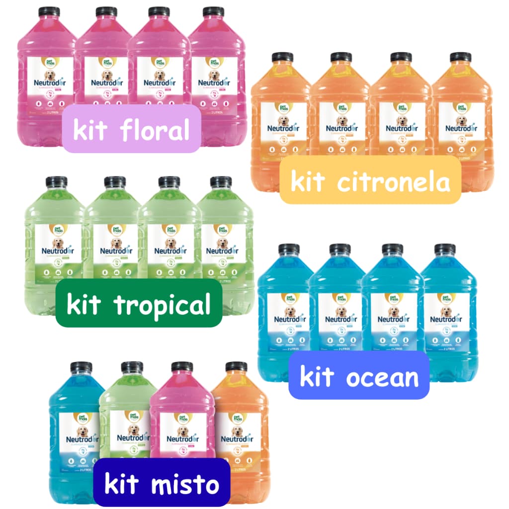 Eliminador De Odores Neutrodor Petmais Kit C/ 4 Unidades