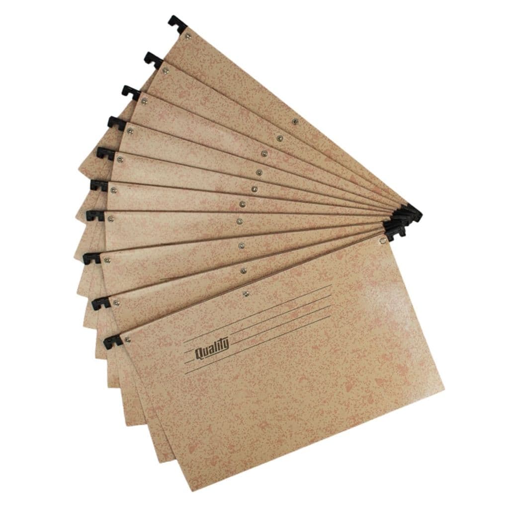 Kit 100 Pasta Suspensa Quality Marmorizadas Plastificadas Para Organização de Documentos Arquivo A4