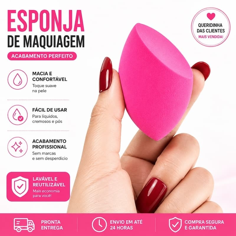 Esponjas para Maquiagem sem Látex | Ideal para Base, Corretivo e Contorno | Acabamento Natural