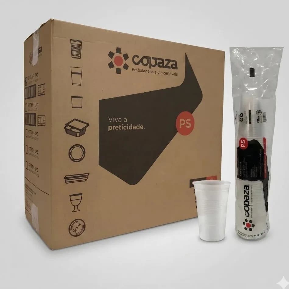 Caixa 500 Copos 770ml Copaza Descartável Reforçado Festa