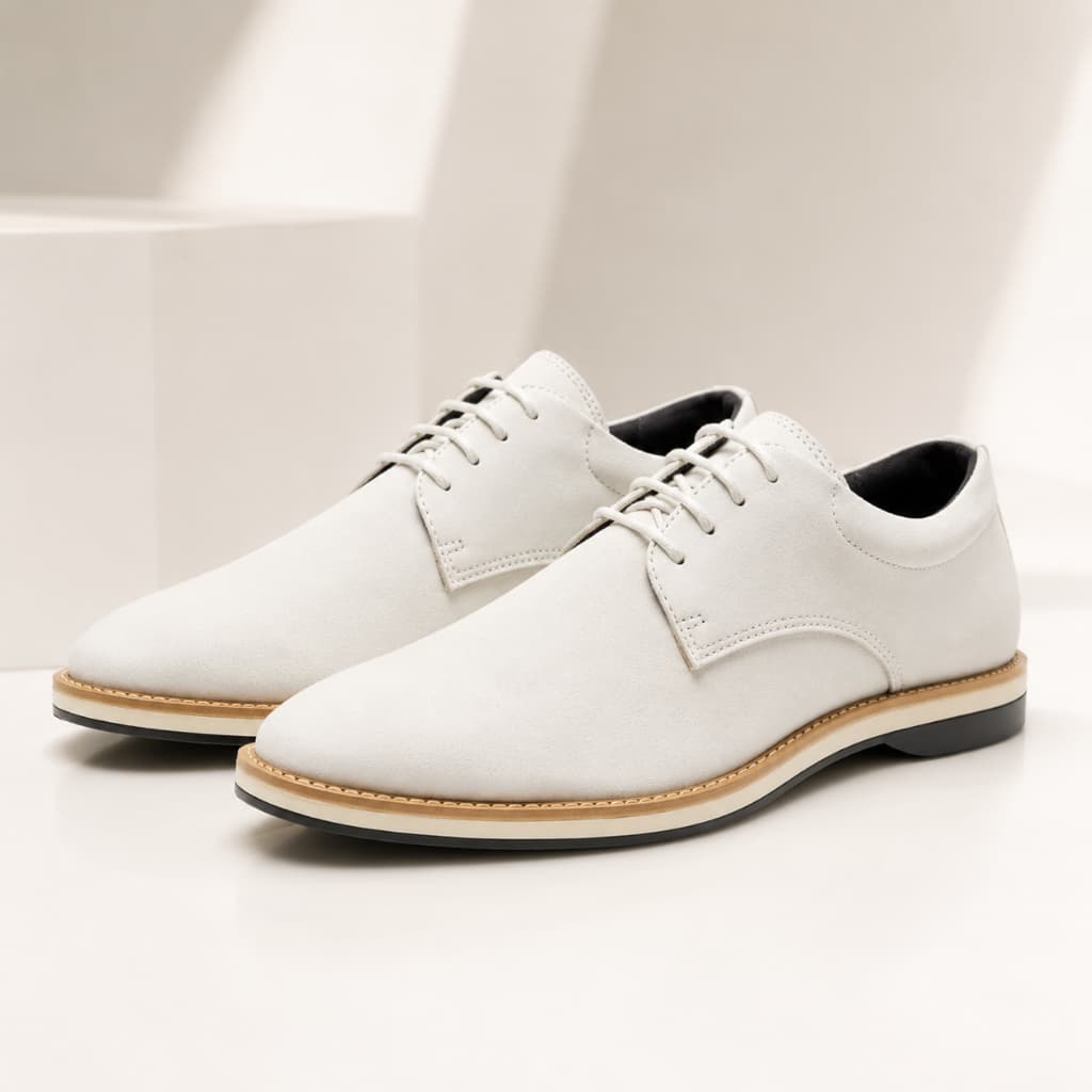 Sapato Social Branco Casual Oxford Improvizzo Elegância  Modernidade Plus Alta Qualidade