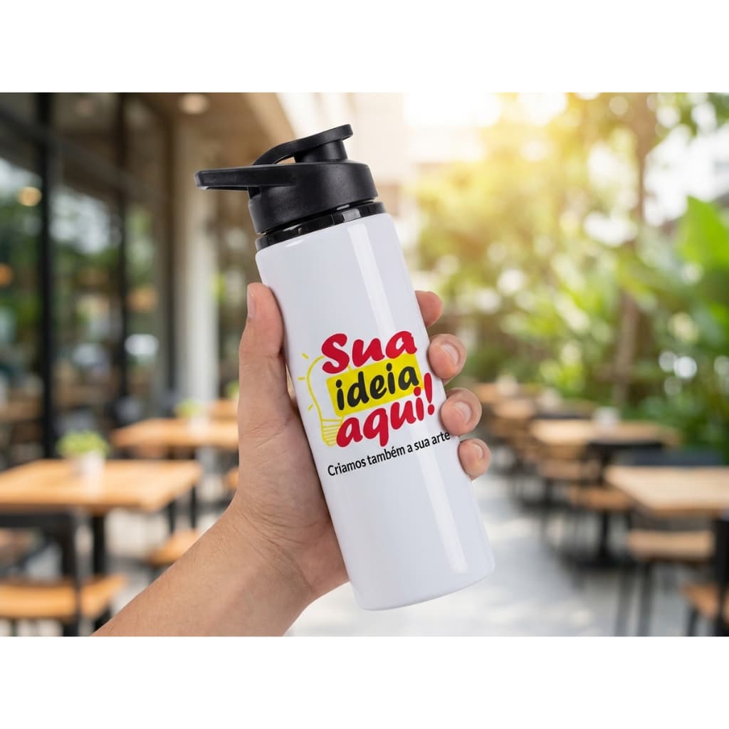 Squeeze Garrafa Alumínio Personalizada Sua Arte Foto Logo Frase