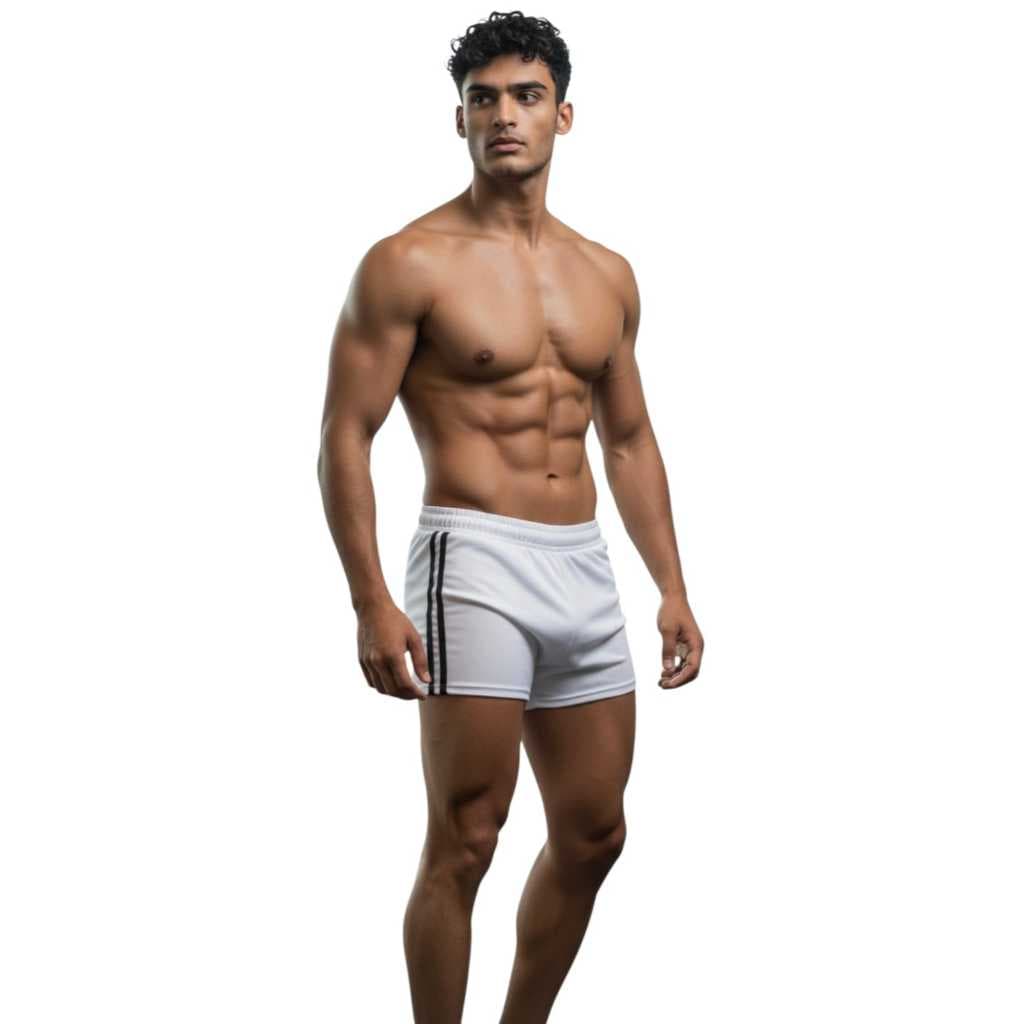 Short Masculino Retro Dry Fit com elastano Corrida Academia treino praia Esporte jogador