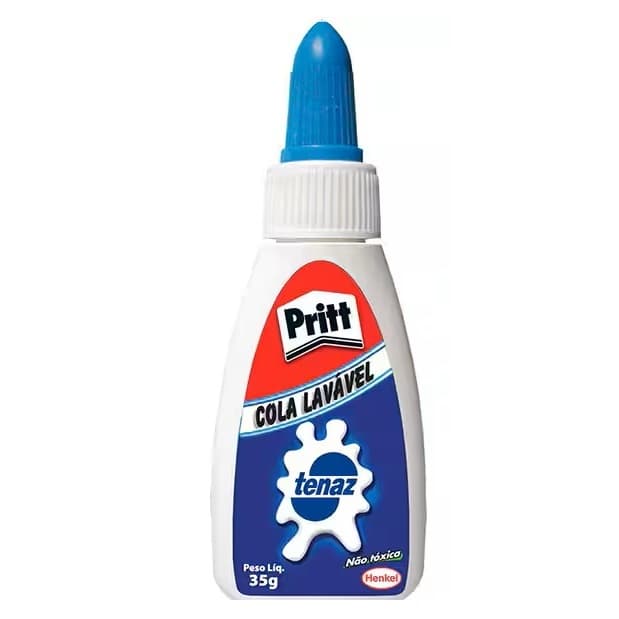Cola Líquida Pritt Tenaz Lavável 35g Branca não tóxica Escolar