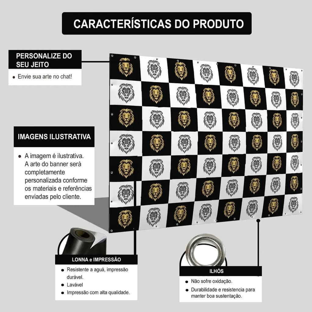 Banner Lona 3,00x2,00 3x2 Personalizada (Arte Inclusa) Para Eventos e Festas