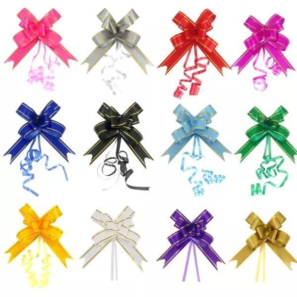 Kit 100 Laços fácil tamanho M 18mm x 35cm laço mágico Presente Laço Dia dos Pais Crianças Aniversario