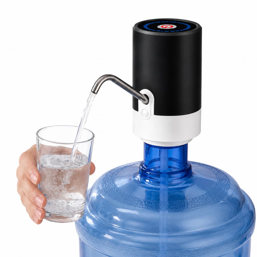 Bomba de Água Elétrica Portátil USB para Galão e Garrafão 20L recarregável