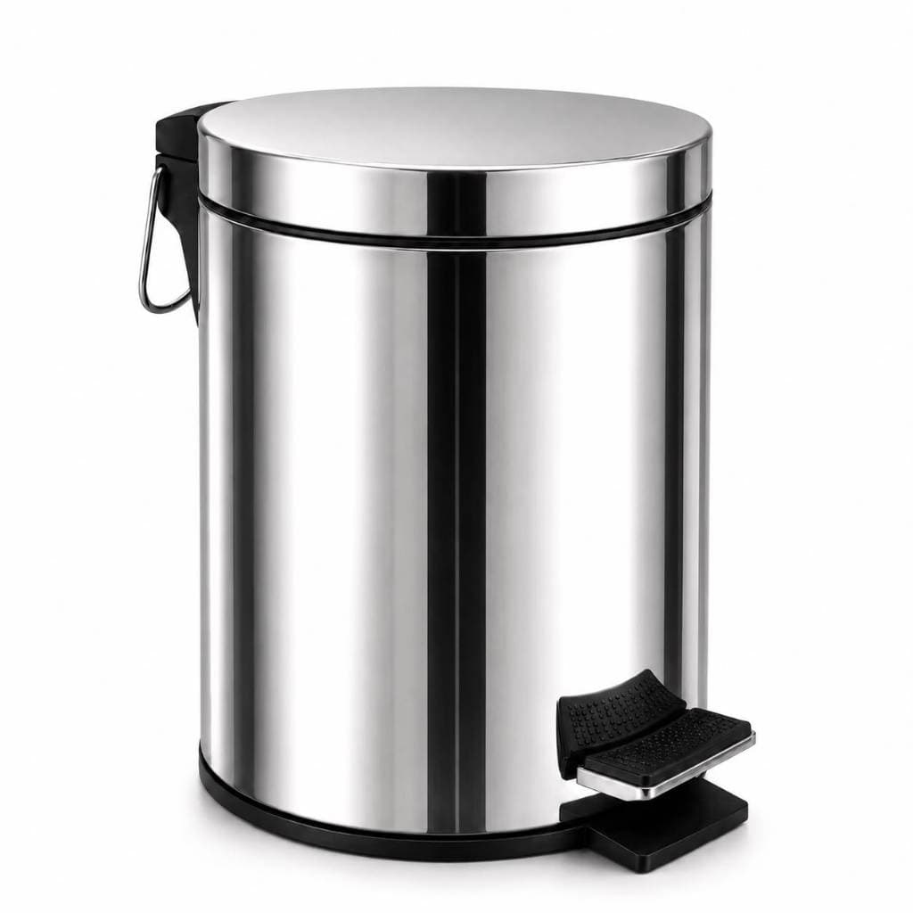 Lixeira Inox Com Pedal Cesto Removível 3L/5L Banheiro Cozinha