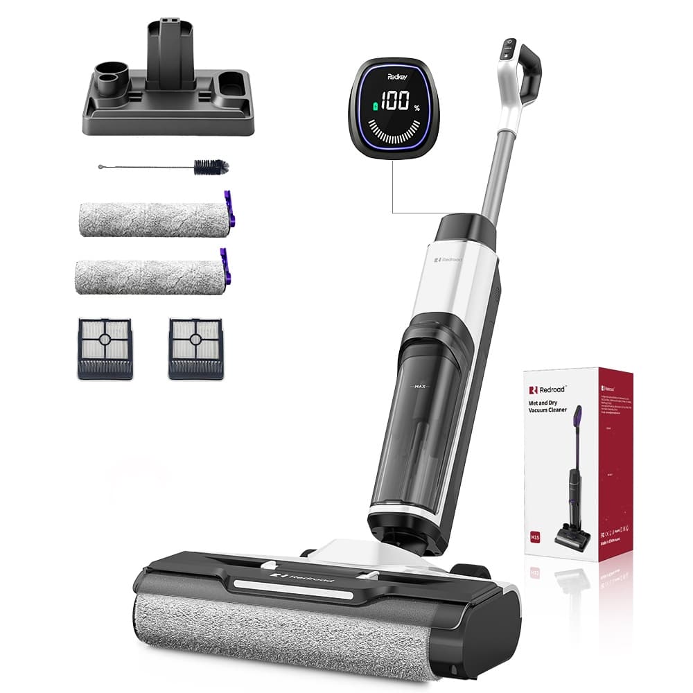 Aspirador Vertical Redroad W15: Aspira, Lava e Seca com Autolimpeza e Design Leve