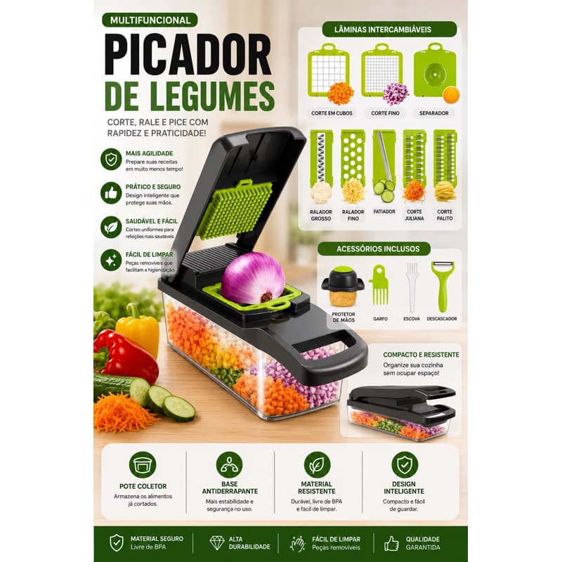Fatiador Cortador Ralador Descascador De Alimentos De Legumes Frutas