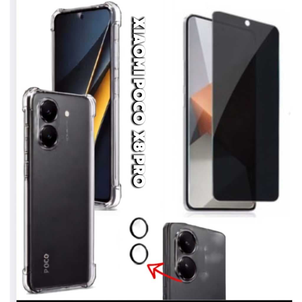 Película Cerâmica - Película da Câmera - Capinha Anti Shok  Xiaomi Poco X8 Pro 5G