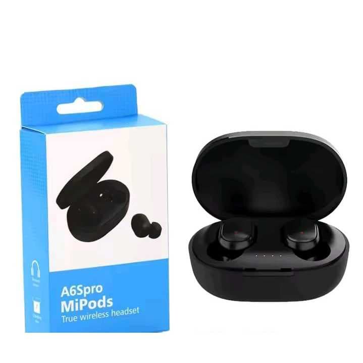 Fone de Ouvido sem Fio Bluetooth A6S TRUE 5.3 Preto
