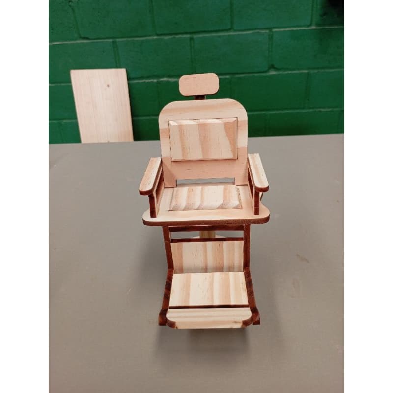 miniatura cadeira de  barbeiro