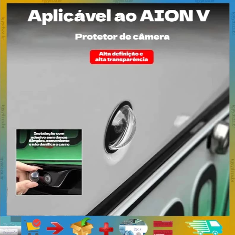 Apto para o veículo AION V, protetor 360° para câmeras dianteira e traseira do carro