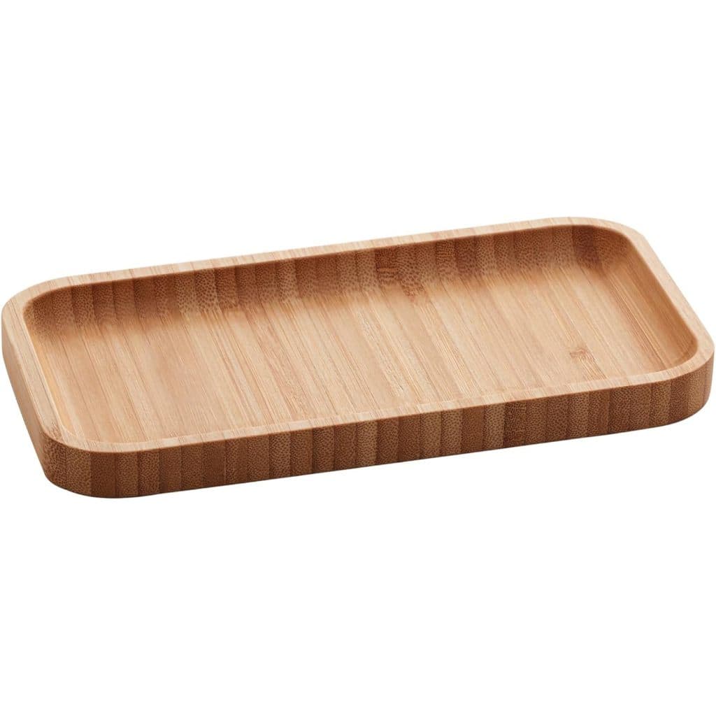 Bandeja Petisqueira Retangular de Bambu 20 cm Petisqueira Lyor Travessa de Bambu Tábua de Petiscos