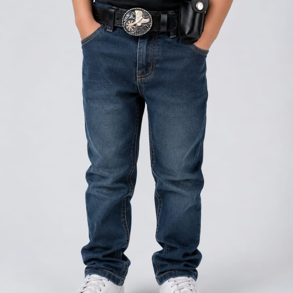 Kit Country Infantil Cinto + Bainha  Estilo Rodeio Couro Montana