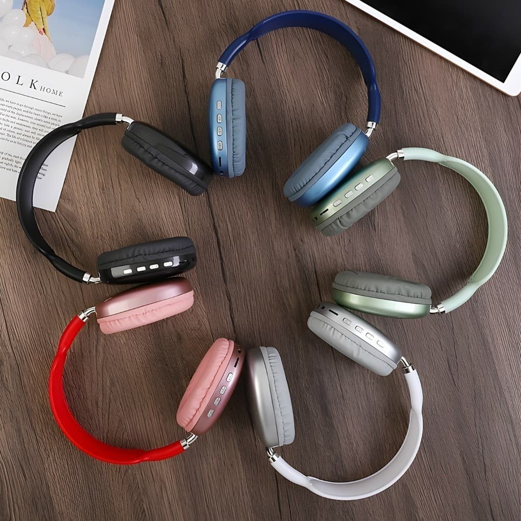 Fone De Ouvido Sem Fio Bluetooth P9 Top Headphone SOMENTE AZUL