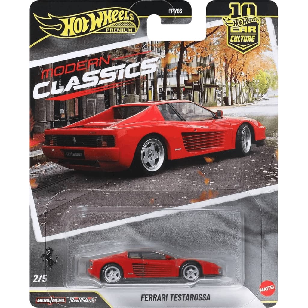 Hot Wheels Premium Ferrari Testarossa - Car Culture Modern Classics - Carrinho Hot Wheels