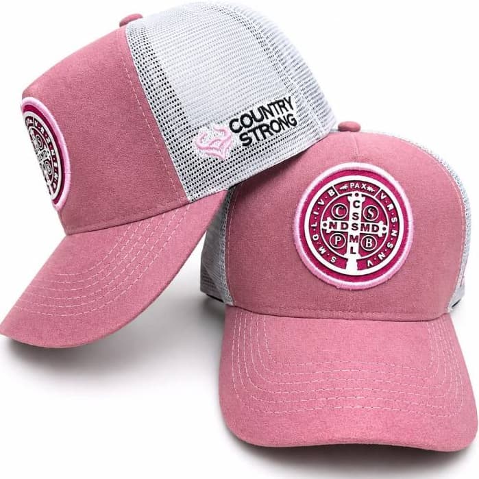 Boné São Bento Country Strong Original Bordado em Alto Relevo Chapéu Masculino Telinha Trucker  Caminhoneiro Ajustavel