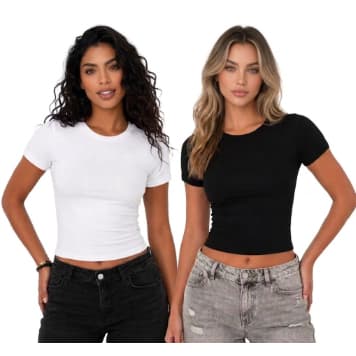 Blusa Feminina Baby Tee Slim Ajuste Perfeito Suplex Premium Confortável Estilo Blogueira