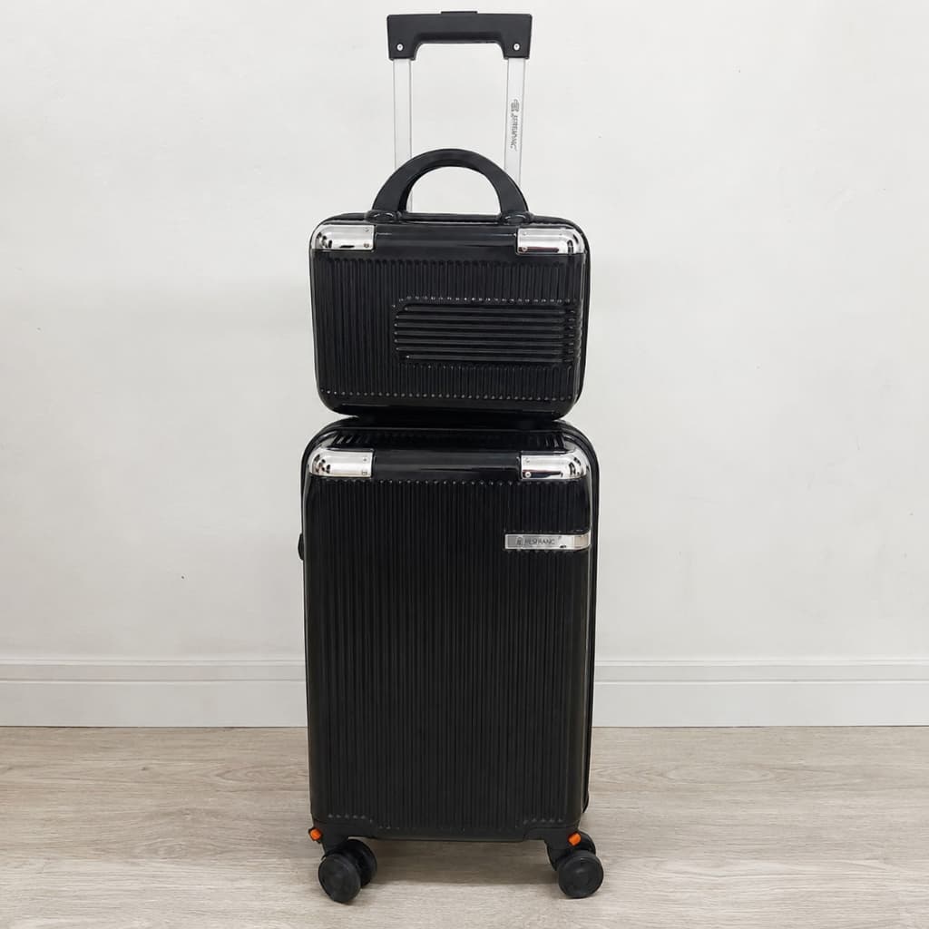 Mala de Viagem Bordo 10kg ABS Roda 360° Cadeado TSA Preta ANAC