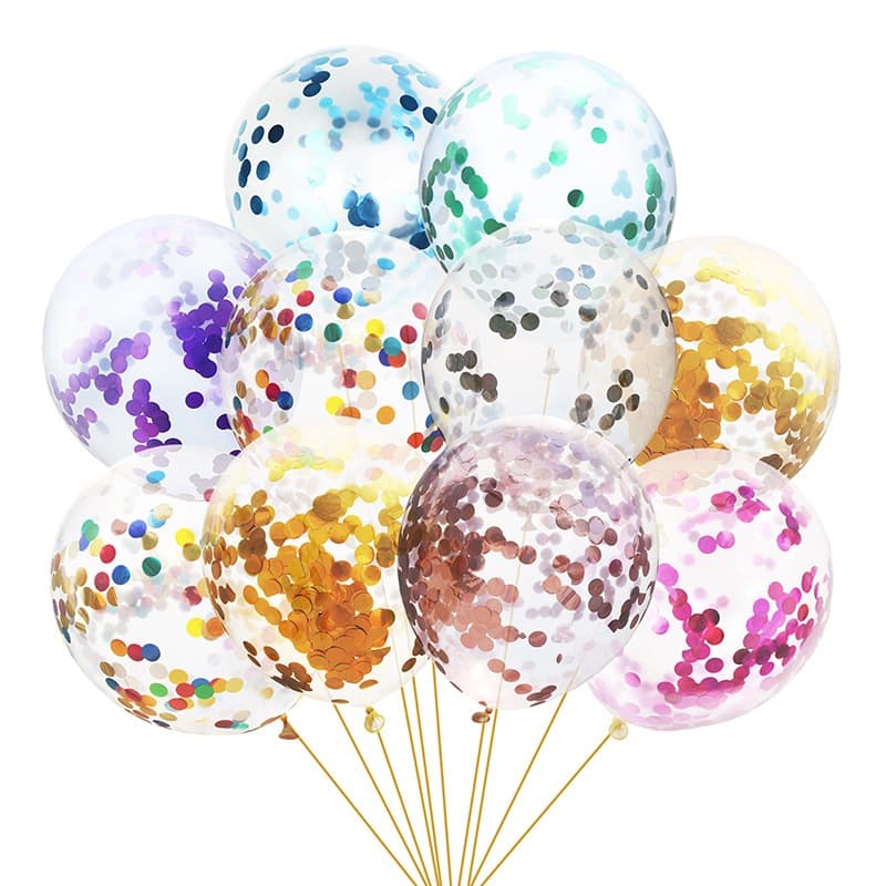 Kit 20 Balões com Confete Metalizado para Festa e Decoração de Eventos