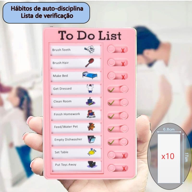 Quadro de Rotina Diária para criança incentivo infantil de tarefas Checklist